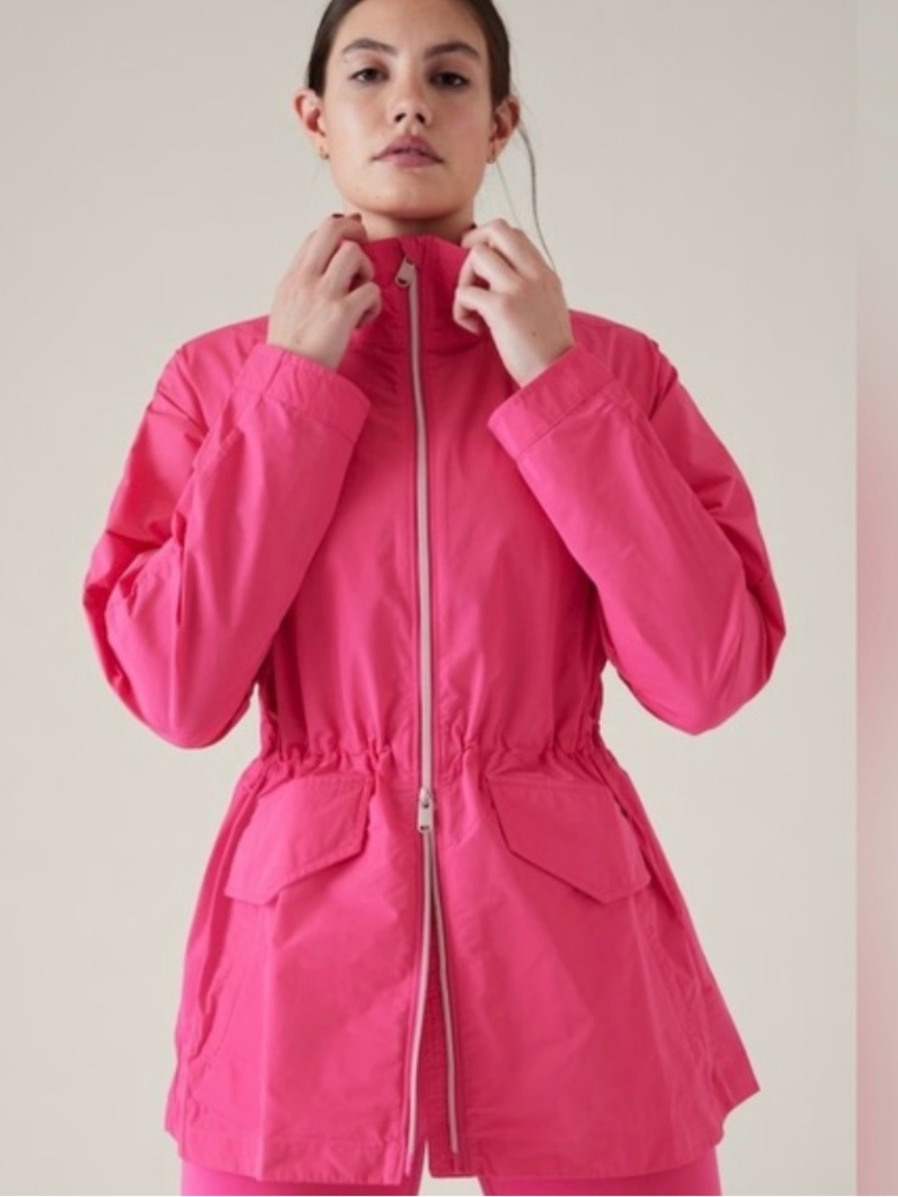 Athleta Westerly Jacket XL Salvia Pink Lightweight Windbreaker
